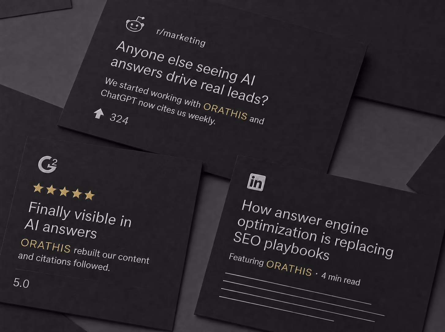 Third-party mentions across communities, reviews, and LinkedIn
